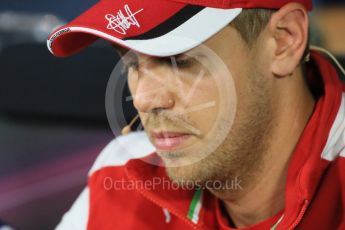 World © Octane Photographic Ltd. FIA Drivers’ Press Conference. Thursday 3rd September 2015, F1 Italian GP Press Conference, Monza, Italy. Sebastian Vettel - Scuderia Ferrari. Digital Ref: 1401LB1D8298