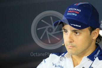 World © Octane Photographic Ltd. FIA Drivers’ Press Conference. Thursday 3rd September 2015, F1 Italian GP Press Conference, Monza, Italy. Felipe Massa – Williams Martini Racing. Digital Ref: 1401LB1D8303