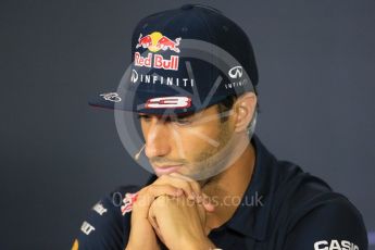 World © Octane Photographic Ltd. FIA Drivers’ Press Conference. Thursday 3rd September 2015, F1 Italian GP Press Conference, Monza, Italy. Daniel Ricciardo - Infiniti Red Bull Racing. Digital Ref: 1401LB1D8320