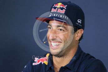 World © Octane Photographic Ltd. FIA Drivers’ Press Conference. Thursday 3rd September 2015, F1 Italian GP Press Conference, Monza, Italy. Daniel Ricciardo - Infiniti Red Bull Racing. Digital Ref: 1401LB1D8335