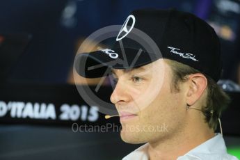 World © Octane Photographic Ltd. FIA Drivers’ Press Conference. Thursday 3rd September 2015, F1 Italian GP Press Conference, Monza, Italy. Nico Rosberg - Mercedes AMG Petronas. Digital Ref: 1401LB1D8380