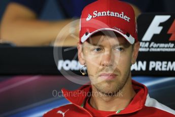 World © Octane Photographic Ltd. FIA Drivers’ Press Conference. Thursday 3rd September 2015, F1 Italian GP Press Conference, Monza, Italy. Sebastian Vettel - Scuderia Ferrari. Digital Ref: 1401LB1D8402