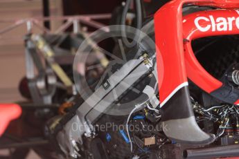 World © Octane Photographic Ltd. Scuderia Ferrari SF15-T side pod and radiator detail. Thursday 3rd September 2015, F1 Italian GP Paddock, Monza, Italy. Digital Ref: 1400LB1D8151