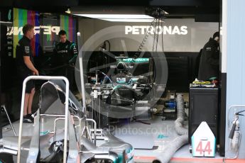 World © Octane Photographic Ltd. Mercedes AMG Petronas F1 W06 Hybrid – Lewis Hamilton. Friday 4th September 2015, F1 Italian GP Pitlane, Monza, Italy. Digital Ref: 1404LB1D8527