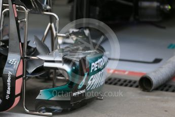 World © Octane Photographic Ltd. Mercedes AMG Petronas F1 W06 Hybrid side pod cover – Lewis Hamilton. Friday 4th September 2015, F1 Italian GP Pitlane, Monza, Italy. Digital Ref: 1404LB1D8536