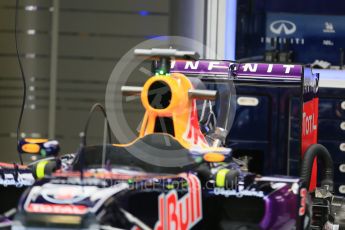 World © Octane Photographic Ltd. Infiniti Red Bull Racing RB11 Rear wing – Daniel Ricciardo. Friday 4th September 2015, F1 Italian GP Pitlane, Monza, Italy. Digital Ref: 1404LB1D8542