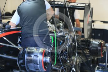 World © Octane Photographic Ltd. McLaren Honda MP4/30 - Jenson Button. Friday 4th September 2015, F1 Italian GP Pitlane, Monza, Italy. Digital Ref: 1404LB1D8592