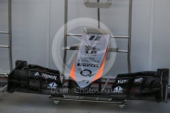 World © Octane Photographic Ltd. Sahara Force India VJM08 - Old style nose. Friday 4th September 2015, F1 Italian GP Pitlane, Monza, Italy. Digital Ref: 1404LB1D8613