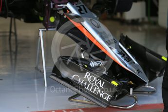 World © Octane Photographic Ltd. Sahara Force India VJM08B – Nico Hulkenberg. Friday 4th September 2015, F1 Italian GP Pitlane, Monza, Italy. Digital Ref: 1404LB1D8617