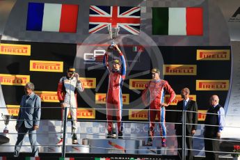 World © Octane Photographic Ltd. Saturday 5th September 2015. Arden International – Emil Bernstorff (1st), ART Grand Prix – Esteban Ocon (2nd) and Arden International – Kevin Ceccon. GP3 Race 1 - Monza, Italy. Digital Ref. : 1414LB1D1915