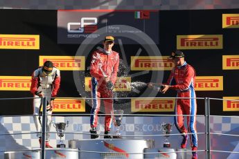 World © Octane Photographic Ltd. Saturday 5th September 2015. Arden International – Emil Bernstorff (1st), ART Grand Prix – Esteban Ocon (2nd) and Arden International – Kevin Ceccon. GP3 Race 1 - Monza, Italy. Digital Ref. : 1414LB1D1950