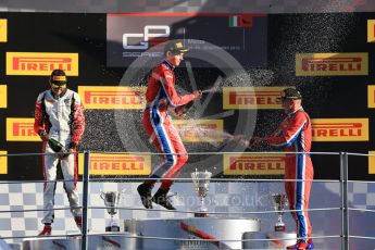 World © Octane Photographic Ltd. Saturday 5th September 2015. Arden International – Emil Bernstorff (1st), ART Grand Prix – Esteban Ocon (2nd) and Arden International – Kevin Ceccon. GP3 Race 1 - Monza, Italy. Digital Ref. : 1414LB1D1954