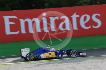 World © Octane Photographic Ltd. Sauber F1 Team C34-Ferrari – Felipe Nasr. Friday 4th September 2015, F1 Italian GP Practice 1, Monza, Italy. Digital Ref: 1405LB1D8822