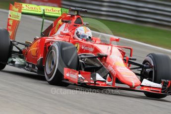 World © Octane Photographic Ltd. Scuderia Ferrari SF15-T– Sebastian Vettel. Friday 4th September 2015, F1 Italian GP Practice 1, Monza, Italy. Digital Ref: 1405LB7D5480