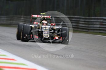 World © Octane Photographic Ltd. Lotus F1 Team E23 Hybrid – Pastor Maldonado. Friday 4th September 2015, F1 Italian GP Practice 1, Monza, Italy. Digital Ref: 1405LB7D5502