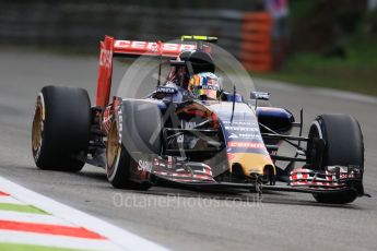 World © Octane Photographic Ltd. Scuderia Toro Rosso STR10 – Carlos Sainz Jnr. Friday 4th September 2015, F1 Italian GP Practice 1, Monza, Italy. Digital Ref: 1405LB7D5637