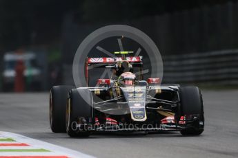 World © Octane Photographic Ltd. Lotus F1 Team E23 Hybrid – Pastor Maldonado. Friday 4th September 2015, F1 Italian GP Practice 1, Monza, Italy. Digital Ref: 1405LB7D5755