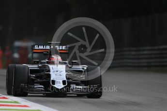 World © Octane Photographic Ltd. Sahara Force India VJM08B – Nico Hulkenberg. Friday 4th September 2015, F1 Italian GP Practice 1, Monza, Italy. Digital Ref: 1405LB7D5789