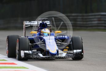 World © Octane Photographic Ltd. Sauber F1 Team C34-Ferrari – Marcus Ericsson. Friday 4th September 2015, F1 Italian GP Practice 1, Monza, Italy. Digital Ref: 1405LB7D5801