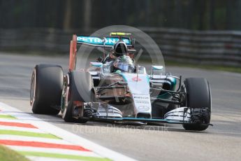 World © Octane Photographic Ltd. Mercedes AMG Petronas F1 W06 Hybrid – Nico Rosberg. Friday 4th September 2015, F1 Italian GP Practice 1, Monza, Italy. Digital Ref: 1405LB7D6015