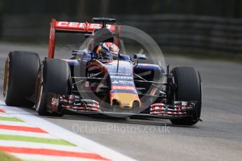 World © Octane Photographic Ltd. Scuderia Toro Rosso STR10 – Max Verstappen. Friday 4th September 2015, F1 Italian GP Practice 1, Monza, Italy. Digital Ref: 1405LB7D6056