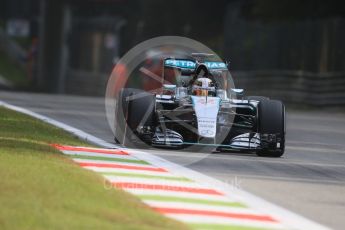 World © Octane Photographic Ltd. Mercedes AMG Petronas F1 W06 Hybrid – Lewis Hamilton. Friday 4th September 2015, F1 Italian GP Practice 1, Monza, Italy. Digital Ref: 1405LB7D6074