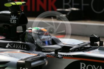 World © Octane Photographic Ltd. Sahara Force India VJM08B – Nico Hulkenberg. Friday 4th September 2015, F1 Italian GP Practice 2, Monza, Italy. Digital Ref: 1407LB1D9257