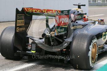 World © Octane Photographic Ltd. Lotus F1 Team E23 Hybrid – Romain Grosjean. Friday 4th September 2015, F1 Italian GP Practice 2, Monza, Italy. Digital Ref: 1407LB1D9305