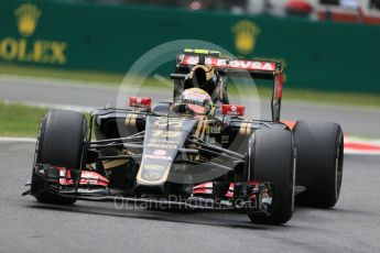 World © Octane Photographic Ltd. Lotus F1 Team E23 Hybrid – Pastor Maldonado. Friday 4th September 2015, F1 Italian GP Practice 2, Monza, Italy. Digital Ref: 1407LB1D9362