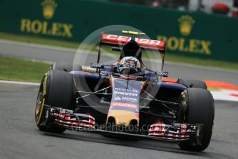 World © Octane Photographic Ltd. Scuderia Toro Rosso STR10 – Carlos Sainz Jnr. Friday 4th September 2015, F1 Italian GP Practice 2, Monza, Italy. Digital Ref: 1407LB1D9369