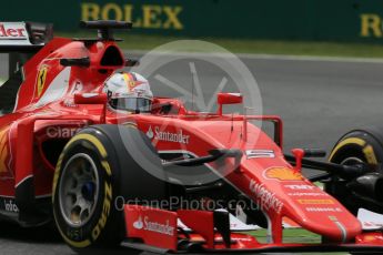 World © Octane Photographic Ltd. Scuderia Ferrari SF15-T– Sebastian Vettel. Friday 4th September 2015, F1 Italian GP Practice 2, Monza, Italy. Digital Ref: 1407LB1D9508