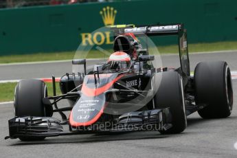 World © Octane Photographic Ltd. McLaren Honda MP4/30 - Jenson Button. Friday 4th September 2015, F1 Italian GP Practice 2, Monza, Italy. Digital Ref: 1407LB1D9518