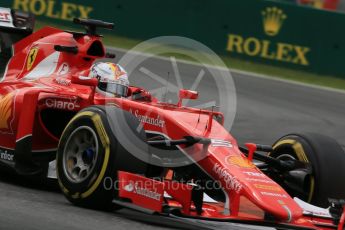 World © Octane Photographic Ltd. Scuderia Ferrari SF15-T– Sebastian Vettel. Friday 4th September 2015, F1 Italian GP Practice 2, Monza, Italy. Digital Ref: 1407LB1D9562