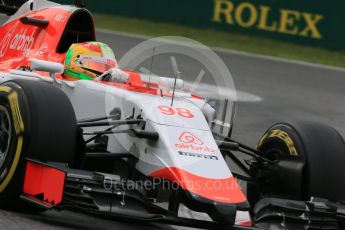 World © Octane Photographic Ltd. Manor Marussia F1 Team MR03B – Roberto Merhi. Friday 4th September 2015, F1 Italian GP Practice 2, Monza, Italy. Digital Ref: 1407LB1D9574