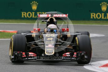 World © Octane Photographic Ltd. Lotus F1 Team E23 Hybrid – Romain Grosjean. Friday 4th September 2015, F1 Italian GP Practice 2, Monza, Italy. Digital Ref: 1407LB1D9624