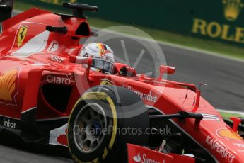 World © Octane Photographic Ltd. Scuderia Ferrari SF15-T– Sebastian Vettel. Friday 4th September 2015, F1 Italian GP Practice 2, Monza, Italy. Digital Ref: 1407LB1D9685