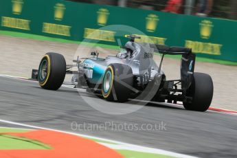 World © Octane Photographic Ltd. Mercedes AMG Petronas F1 W06 Hybrid – Nico Rosberg. Friday 4th September 2015, F1 Italian GP Practice 2, Monza, Italy. Digital Ref: 1407LB1D9945