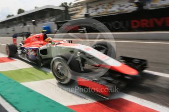 World © Octane Photographic Ltd. Manor Marussia F1 Team MR03B – Roberto Merhi. Friday 4th September 2015, F1 Italian GP Practice 2, Monza, Italy. Digital Ref: 1407LB5D8327