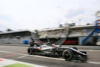 World © Octane Photographic Ltd. Sahara Force India VJM08B – Nico Hulkenberg. Friday 4th September 2015, F1 Italian GP Practice 2, Monza, Italy. Digital Ref: 1407LB5D8343