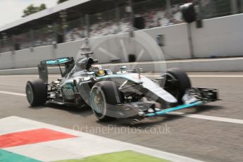 World © Octane Photographic Ltd. Mercedes AMG Petronas F1 W06 Hybrid – Lewis Hamilton. Friday 4th September 2015, F1 Italian GP Practice 2, Monza, Italy. Digital Ref: 1407LB5D8380