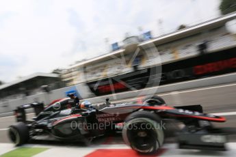 World © Octane Photographic Ltd. McLaren Honda MP4/30 – Fernando Alonso. Friday 4th September 2015, F1 Italian GP Practice 2, Monza, Italy. Digital Ref: 1407LB5D8402