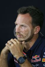 World © Octane Photographic Ltd. FIA Team Personnel Press Conference. Friday 4th September 2015, F1 Italian GP Press Conference, Monza, Italy. Christian Horner – Infinity Red Bull Racing Team Principle. Digital Ref: 1408LB1D0001