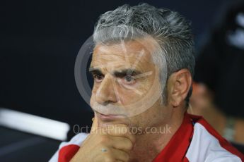 World © Octane Photographic Ltd. FIA Team Personnel Press Conference. Friday 4th September 2015, F1 Italian GP Press Conference, Monza, Italy. Maurizio Arrizabene – Scuderia Ferrari Team Principle. Digital Ref: 1408LB1D0035