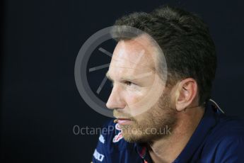 World © Octane Photographic Ltd. FIA Team Personnel Press Conference. Friday 4th September 2015, F1 Italian GP Press Conference, Monza, Italy. Christian Horner – Infinity Red Bull Racing Team Principle. Digital Ref: 1408LB1D0046