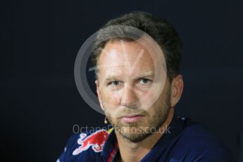 World © Octane Photographic Ltd. FIA Team Personnel Press Conference. Friday 4th September 2015, F1 Italian GP Press Conference, Monza, Italy. Christian Horner – Infinity Red Bull Racing Team Principle. Digital Ref: 1408LB1D0068