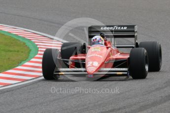 World © Octane Photographic Ltd. Sunday 27th September 2015, F1 Japanese Grand Prix, F1 Legends Demonstation Laps, Suzuka. Ferrari F187 (Ex Gerhard Berger) Driven by Martin Brundell. Digital Ref: