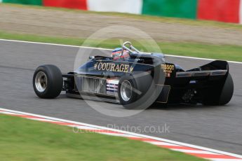 World © Octane Photographic Ltd. Sunday 27th September 2015, F1 Japanese Grand Prix, F1 Legends Demonstation Laps, Suzuka. Lotus 88 - Takuma Sato. Digital Ref: