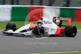 World © Octane Photographic Ltd. Sunday 27th September 2015, F1 Japanese Grand Prix, F1 Legends Demonstation Laps, Suzuka. McLaren Honda MP4/6 - Gerhard Berger. Digital Ref: