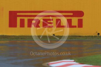 World © Octane Photographic Ltd. Pirelli reflection in wet track. Friday 25th September 2015, F1 Japanese Grand Prix, Practice 1, Suzuka. Digital Ref: