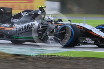 World © Octane Photographic Ltd. Sahara Force India VJM08B – Sergio Perez. Friday 25th September 2015, F1 Japanese Grand Prix, Practice 1, Suzuka. Digital Ref:
